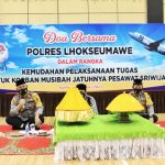 Polres Lhokseumawe Gelar Doa Bersama Untuk Korban Sriwijaya Air SJ 182