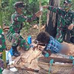 Pasca Melahirkan, Rika Maywa Mendapat Pelayanan Kesehatan Dari Satgas Yonif 125/Simbisa