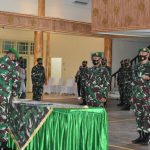 Danrem 042/ Gapu Pimpin Sertijab Dandim 0416/Bute dari Letkol Widi Rahman ke Letkol Arianto Maskare Subagio