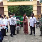 Pra -TMMD 110, TNI Bojonegoro Sempatkan Mendampingi Penyerahan Motor Bank Sampah
