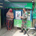 Serda Dwi Permono, Sempatkan Waktu Berbincang Dengan Pedagang Dilokasi Pra- TMMD 110 Bojonegoro