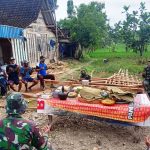 Tradisi Tanduk, Awali Prosesi Pendirian Gardu Ronda Pada TMMD 110 Bojonegoro
