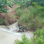 Cegah Banjir, Satgas TMMD 110 Bojonegoro Normalisasi Sungai Desa Jatimulyo