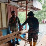 Sedekah Bumi Kramanan, Satgas TMMD 110 Bojonegoro Makan Bareng Bersama Warga
