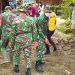 Gunakan Keamanan Dan Komsos, Satgas TMMD 110 Bojonegoro Dan Warga Diriikan Gardu Pos