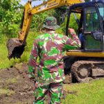 Untuk Kelancaran, Satgas TMMD 110 Bojonegoro Kawal Alat Berat Untuk Normalisasi Sungai
