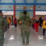 Satgas TMMD 110 Bojonegoro Bersama PKK Senam Sehat Aerobik