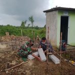 Satgas TMMD 110 Bojonegoro Pasang Batu Pondasi Gedung Sekolah Dasar Di Ngrancang