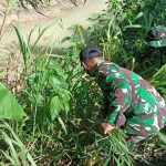Cegah Banjir Dusun Nglambangan, Satgas TMMD 110 Bojonegoro Normalisasi Sungai