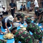 Sebelum Pindah Rumah, Satgas TMMD 110 Bojonegoro Bersama Warga Syukuran