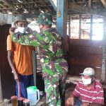 Tak Ingin Ada Penularan Covid-19, Satgas TMMD110 Bojonegoro Rutin Sosialisasi Disiplin Prokes