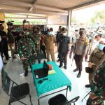 Dansatgas Dampingi Forkopimda Jatim Tinjau Posko PPKM Mikro TMMD 110 Bojonegoro