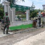 Satgas TMMD 110 Bojonegoro Cat Gapura Masjid Jatimulyo