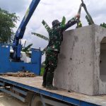 Pengerjaan Gorong-Gorong, Box Culvert Didatangkan Dilokasi TMMD Kodim Bojonegoro
