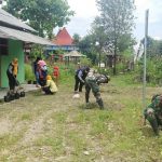 Komsos, Satgas TMMD Kodim Bojonegoro Kerja Bakti Bersihkan Pos Paud Jatimulyo