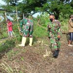 Satgas TMMD Kodim Bojonegoro Bersama Warga Benahi Saluran Air