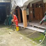 Satgas TMMD Kodim Bojonegoro Lakukan Penyemprotan Disinfektan Dirumah Ibadah