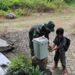 Cegah Corona, Satgas TMMD Kodim Bojonegoro Berikan Tips dan Cuci Tangan Yang Benar
