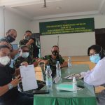 Satgas TMMD 110 Kodim 0415/BTH Terima Vaksinasi Covid-19 Tahap Pertama