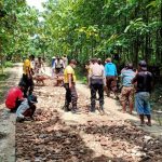 TMMD Kodim Bojonegoro, Aparat Kepolisian Dukung Perbaikan Jalan Ngrancang