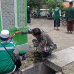 Satgas TMMD Kodim Bojonegoro Percantik Masjid Desa Jatimulyo