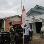 Satgas TMMD Kodim 0415/BTH Turunkan Bendera di Kantor Desa Sungai Terap