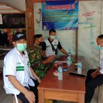 Kompak, Satgas Bersama Tim Medis Tambakrejo Sosialisasikan Prokes Dilokasi TMMD Kodim Bojonegoro