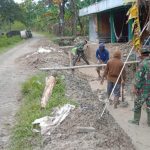 Begini Semangat Warga Jatimulyo Bersama Satgas Kerjakan Drainase Program TMMD Kodim Bojonegoro