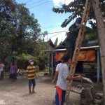 Satgas TMMD Kodim Bojonegoro Pasang Lampu Jalan Dusun Kalongan