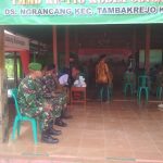 Di Ngrancang, Satgas TMMD Kodim Bojonegoro Hadiri Sosialisasi Dinas P3AKB
