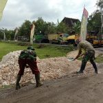Tak Henti, Perbaikan Jalan Poros Terus Dilakukan Satuan Tugas TMMD Bojonegoro
