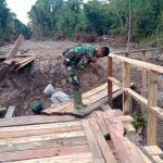 Satgas TMMD Kodim 0415/BTH Upayakan Jembatan Titik Ketiga Dapat Segera Digunakan