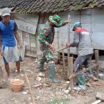 Program Aladin, Satgas TMMD Bojonegoro Lakukan Penggalian Pondasi Rumah Pamitaningsih