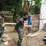 Program Aladin, Satgas TMMD Bojonegoro Bersama Warga Garap Gawangan Pintu