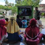 Bioskop Keliling Menjadi Warna Baru Dilokasi TMMD Kodim Bojonegoro