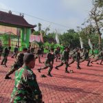Sebelum Beraktifitas, Satgas TMMD Bojonegoro Lakukan Senam Sehat
