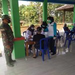 Sosialisasi Dinas P3AKB, Satgas TMMD Laksanakan Penertiban Protokol Kesehatan