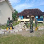TMMD Bojonegoro, Satgas Manfaatkan Paving Blok Untuk Jalan Rumah Isolasi