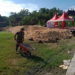 Cegah Longsor, Satgas TMMD Bojonegoro Tutup Kubangan Dengan Pedel