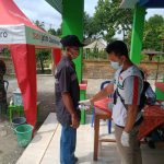 TMMD Bojonegoro, Petugas Kesehatan Cek Suhu Tubuh Warga