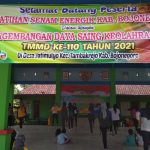 Sehat Ditengah Pandemi, Satgas TMMD Bojonegoro Support Senam Energik