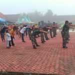 Jaga Kebugaran, Satgas TMMD Bojonegoro Dan Warga Senam Bersama