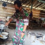 Satgas TMMD Kodim Bojonegoro Racik Wedang Ronde