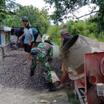Tak Kenal Lelah, Satgas TMMD Bojonegoro Teruskan Pembangunan Drainase