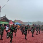 Usai Joging, Satgas TMMD dan Warga Senam Pendinginan