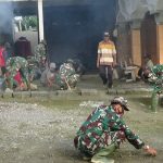 Satgas TMMD Bojonegoro Bersihkan Lingkungan Masjid Jatimulyo