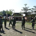 Satuan Tugas TMMD Kodim Bojonegoro Latih Baris Berbaris Linmas Ngrancang
