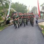 Lari Pagi, Satuan Tugas TMMD Bojonegoro Bugarkan Tubuh Sebelum Bekerja