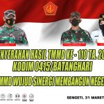 Pasiter Kodim 0415/BTH: Program TMMD Ke-110 Resmi Ditutup Besok