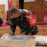 Danrem 042/Gapu Bersama Bupati Muaro Jambi Tandatangani Prasasti TMMD 110 Kodim 0415/BTH